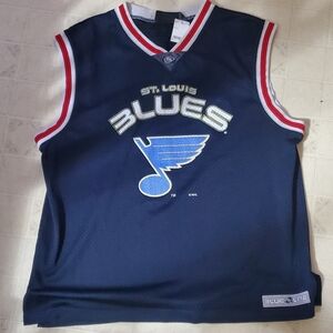 St. Louis Blues Navy Jersey, NHL Official Licensed Product, Vintage Blueline, XL